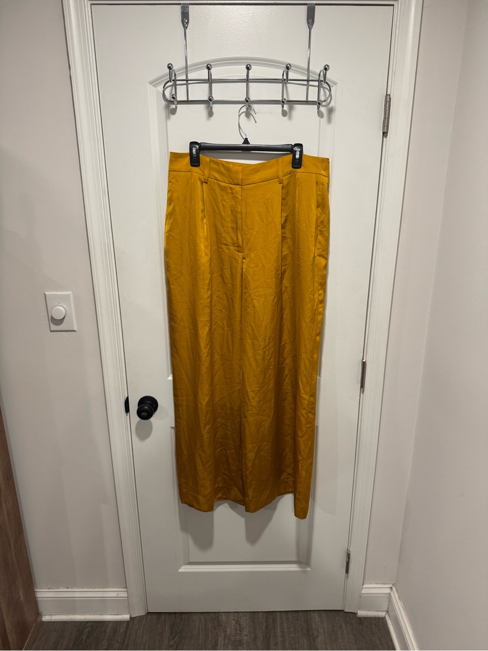Nine West Mustard Yellow Wide-Leg Trousers